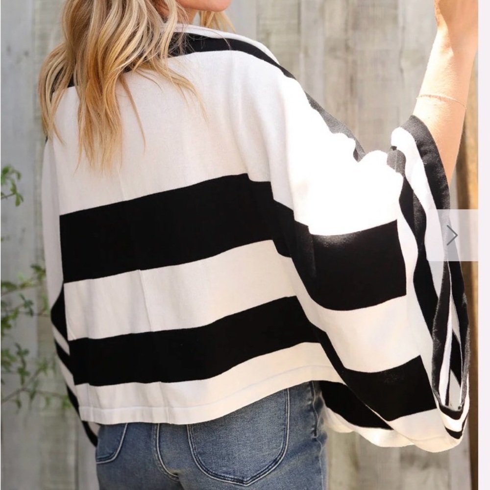 First Love Brown and White Striped Top - Picture 4 of 6
